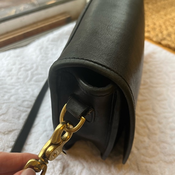 Vintage Coach Convertible Clutch Crossbody Bag Black 70s - Picture 13 of 14